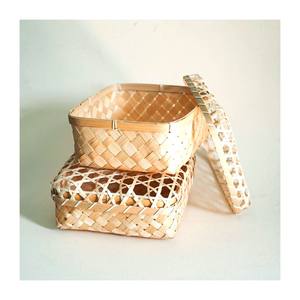 <b>Cheap</b> Price Natural Woven square Small <b>Boxes</b> for <b>Gift</b> Packaging Eco Friendly Bamboo Box with Custom Sizes - Product Image 1