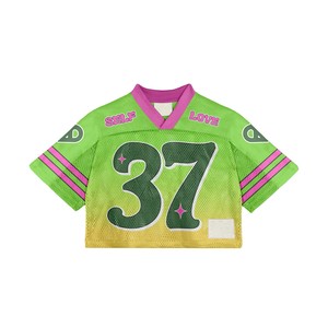 Camiseta de malla de gran tamaño de verano para hombre con estampado de sublimación personalizada, ropa de fútbol americano de baloncesto con hombros caídos - Product Image 4