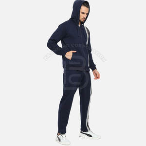 Survêtement Pour Hommes Budget Friendly Survêtements Logo Personnalisé En Gros Formation 2 Pièces Fermeture Éclair Style Ensemble - Product Image 3