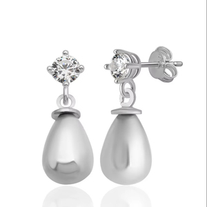 New Arrival Wholesale High Quality Azuris 925 Sterling <b>Silver</b> Freshwater Drop <b>Pearl</b> Stud <b>Earrings</b> Luxury Trendy Style Women Gift - Product Image 3