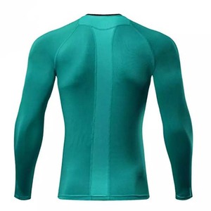 2025 haute qualité hommes natation Rash Guard couleur différente Gym Fitness 100% coton Polyester Compression homme Rash Guards - Product Image 4