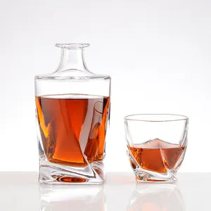 Garrafa de vidro em miniatura criativa para Vodka Whiskey, decantador bonito de 50ml 250ml 500ml 750ml 1000ml
