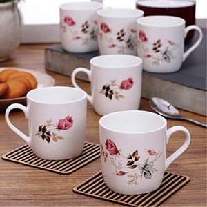 Juego de tazas de té de cerámica 6 Juego de servidor de ensalada de madera y resina más vendidos y utensilios Artículos hechos a mano - Product Image 4