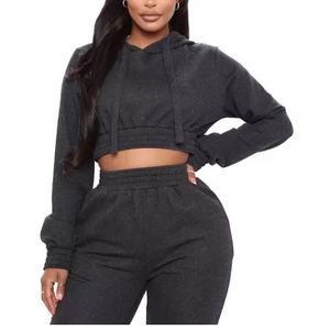 Vente en Gros de Vêtements de Sport Décontractés pour Femmes de Qualité Supérieure Personnalisés Sweat à Capuche Solide Dernière Conception Respirant à Séchage Rapide Sweatshirts Bas - Product Image 6