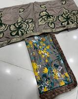 Antra Lifestyle Saree Premium en Soie Traditionnelle à Imprimé Numérique, avec Blouse à Paillettes, Prêt-à-porter, Collection Indienne de Mariage, Infroissable