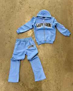 Sudadera con capucha y pantalones de chándal holgados con cremallera para hombre de talla grande personalizada, conjunto de chándales estilo Hip Hop - Product Image 5