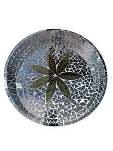 Plateau mosaïque en verre noir de qualité alimentaire motif personnalisé décoration de fête de mariage moderne - Product Image 4