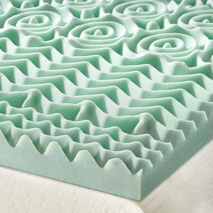 Topper Materasso in Memory Foam a 7 Zone, 2 Pollici, con Infusione di Aloe Calmante, Confortevole, Misura Singola/Queen, Lavabile, Rinfrescante per Uso Domestico - Product Image 3