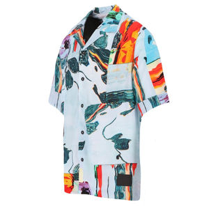 Chemise de plage hawaïenne de luxe 100% coton pour hommes T-shirt anti-rides écologique à impression personnalisée - Product Image 3