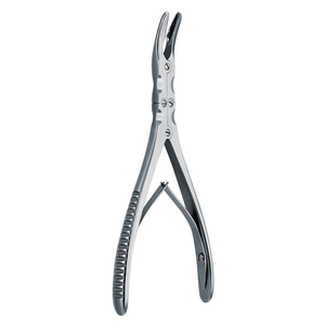 Curvo Beyer Bone Rongeur Doble acción Dall Finish Pinzas manuales alemanas de acero inoxidable Alta potencia de corte - Product Image 5