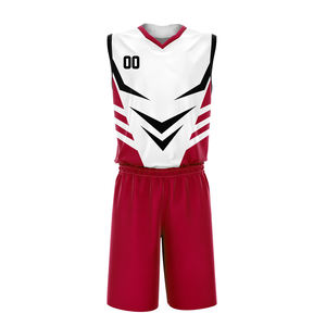 Derniers modèles de maillots de basket-ball imprimés à l'écran pour les équipes, 100% polyester, ensemble de maillots de basket-ball à séchage rapide - Product Image 2