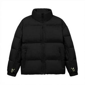 Veste unisexe personnalisée avec grande poche zippée, cordon de serrage, col montant, coupe-vent, imperméable, rembourrage en polyester, décontractée, OEM - Product Image 1