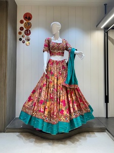 Ensemble de mariage et de Navratri haut de gamme Gaji Shartin Chaniya Choli avec blouse brodée Gamthi et dupatta en coton, pour 25 fanta gamti choli as - Product Image 2