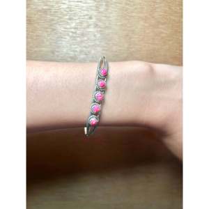Navajo Handmade Pink <b>Opal</b> (Man-Made) and Sterling Silver Cuff <b>Bracelet</b> Pearl Bangles & <b>Bracelets</b> Collection - Product Image 5