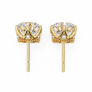 ต่างหูทองคำ 18K สวยงาม ประดับเพชรเพาะเลี้ยง ต่างหูเพชรคุณภาพพรีเมียม - Product Image 4