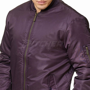 Latest Design <b>Men's</b> Casual Winter Bomber <b>Jacket</b> with Zipper Closure Collarless Waterproof Wholesale - Product Image 4