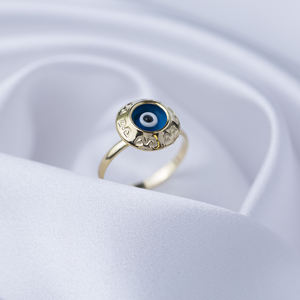 Anillo de diseño de ojo turco de forma redonda, joyería de plata de ley 925 hecha a mano turca al por mayor - Product Image 4