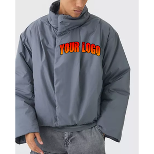 Chaqueta acolchada personalizada de talla grande para hombre, ropa de calle de invierno, chaqueta acolchada personalizada con logotipo en relieve Unisex para hombre de alta calidad - Product Image 1