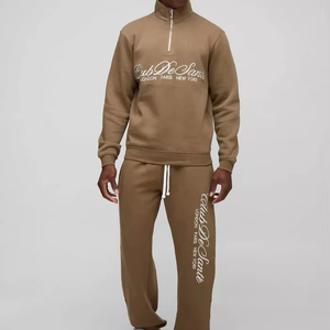 Chándales de alta calidad para hombre, chándales de corte regular bordados con cremallera, ropa informal, chándales transpirables y cómodos - Product Image 1