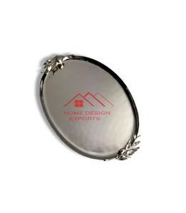 ถาดโลหะสีเงินสำหรับเสิร์ฟอาหารดีไซน์ล่าสุดถาดโลหะดีไซน์หล่อสำหรับบ้านและโรงแรม - Product Image 2