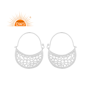Latest Design <b>Fine</b> Sterling Silver Basket Design <b>Earring</b> Silver Jewelry for Women Gift for Her - Product Image 1