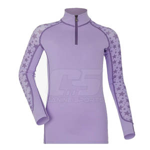 Motocicleta ecuestre, camisa de capa Base de equitación personalizada con logotipo personalizado, camisa Base de capas de equitación para mujer - Product Image 1