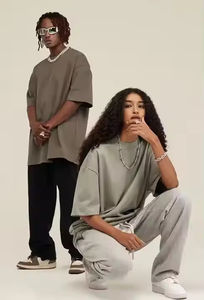 Camiseta de Manga Corta Unisex Extra Grande de Punto Grueso con Bordado, Ecológica, de Secado Rápido, Estilo Hip Hop Urbano - Product Image 3