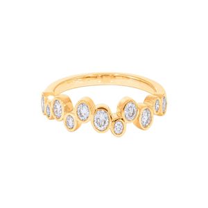 Bague pour femme avec un design unique en forme de bulle de diamant rond - Product Image 4