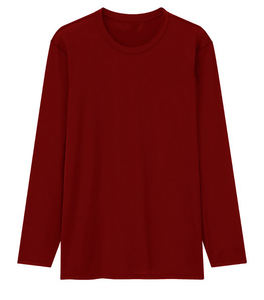 T-shirt à manches longues pour homme en coton 100% de qualité supérieure, design personnalisé, respirant, streetwear, imprimé sur le col, 180g BD - Product Image 3