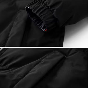 Veste matelassée à col montant en couleur unie pour l'hiver, logo personnalisé imprimé, veste bomber décontractée pour homme, veste à bulles tendance, vente en gros OEM ODM - Product Image 4