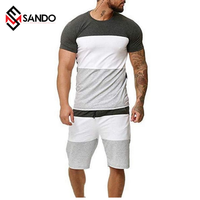 Offre Spéciale Tenue D'été Mens Graphique T-shirt Court Ensembles Deux Pièces Vêtements Logo Personnalisé 100% coton Hommes Casual Impression OEM