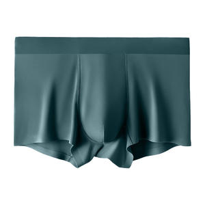 Échantillons gratuits Vente en gros 100% coton Hip Hop Boxer Shorts Cooling Feel Ice Silk Soft Seamless Sous-vêtements personnalisés grande taille pour hommes - Product Image 1