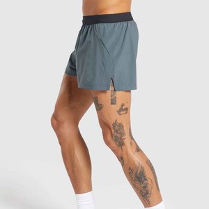 Wholesale Men's Solid Color Quick Dry Running <b>Shorts</b> Elastic Waist Sporty Style <b>Short</b> Length Polyester Fabric - Product Image 1