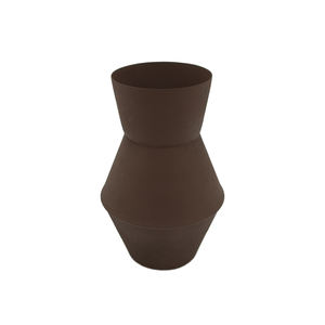 แจกันดอกไม้แบบย้อนยุคดีไซน์ยอดนิยมแจกันงานประดิษฐ์สุดสร้างสรรค์สำหรับห้องนั่งเล่นแจกันโลหะสีเทา - Product Image 5