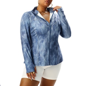 High Quality Women's Plus Size Full Zipper <b>Yoga</b> <b>Jacket</b> Breathable Quick Dry Seamless Four-Way Stretch Lightweight Recyclable - Product Image 1