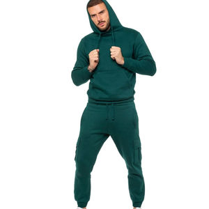 ชุดฮู้ดดี้และกางเกงขายาวผู้ชายแบบ 2-in-1 ผ้าฝ้ายเฟรนช์เทอร์รี่ 100% ระบายอากาศได้ดี พิมพ์ลาย ทรงปกติ สำหรับฤดูหนาว มีโลโก้ด้านหน้าและด้านหลัง บุขนด้านใน - Product Image 3