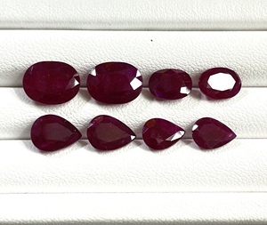 100% Natural African <b>Ruby</b> Heated 6x7-6x8mm Oval Pear Cut Deep Red Color 170 Carat Loose Gemstone for Making Jewellery - Product Image 3