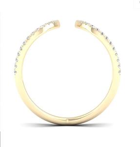 Venta caliente 14K Oro sólido 0.30CT Anillos de compromiso Joyería fina con diamantes redondos EF/VVS Lab Grown - Product Image 3