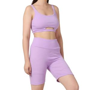 Shorts de Yoga de Dos Piezas sin Costuras con Logotipo Personalizado para Mujer, Estilo Nuevo, Diseño Sólido, Ropa Deportiva para Gimnasio - Product Image 4