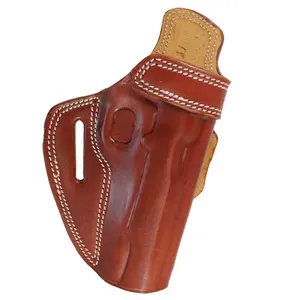 Lederen Buikband Pistool Holster Uitrusting Universeel Gevecht Echt Koeienhuid Gun Holster Leder