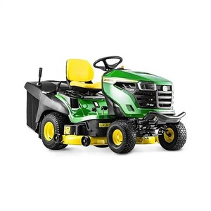 Cortacésped John Deere con cargador frontal y descarga trasera, tractor cortacésped con recogida trasera y 6 cuchillas de mulching. - Product Image 1