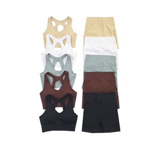 "Ensemble de yoga 6 pièces pour femmes Sportswear Outfit Gym Fitness Activewear Workout Clothing Leggings Shorts Crop Top Sports Bra" - Product Image 3