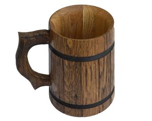 Tasse faite à la main en bois avec manche en bois Chope à bière en bois Chope à bière en gros et fabriquée à la main pour la maison et le restaurant - Product Image 5