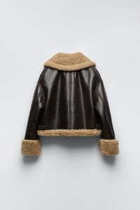 Automne/hiver épaissi chaud fourrure Double face femmes court marron manteau Bomber veste en cuir - Product Image 6