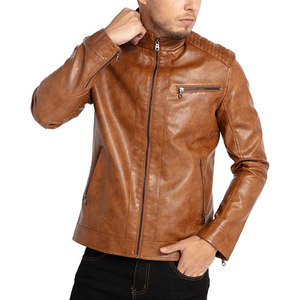 Chaqueta de Cuero con Revestimiento de Lona de Alta Gama, Estilo Americano 2023, para Hombre, Juvenil, a la Moda, Otoño Invierno, Ecológica e Impermeable - Product Image 6