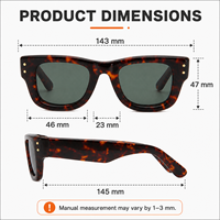 Lunettes de soleil carrées en acétate Mellume avec logo personnalisé, polarisées UV400, monture épaisse pour hommes et femmes, vente en gros, OEM, marque privée