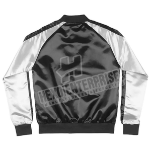 2025 Blouson aviateur en satin personnalisé hiver High Street Front Logo hommes écologique imperméable réversible - Product Image 4