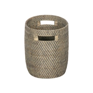 Panier ovale en rotin gris, fait main, panier de rangement, vente en gros, écologique, fabriqué au Vietnam - Product Image 4