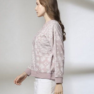 สเวตเชิ้ต80% คอตตอน20% ใยสังเคราะห์สำหรับผู้หญิงเสื้อสเวตเชิ้ตผ้าฟลีซทำจากโพลีเอสเตอร์ทรงหลวมพอดีตัว - Product Image 5