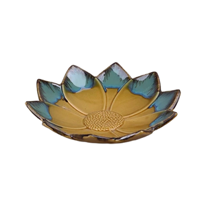 Plateau à fleurs bicolore, vaisselle en céramique élégante pour la salle à manger, vente en gros au meilleur prix - Product Image 1